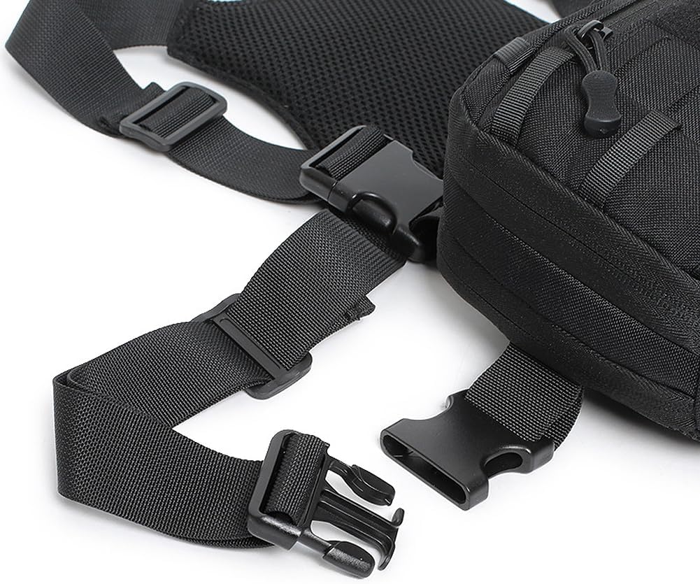 Tactical Chest Pack EDC Chest Bag Utility Molle Chest Rig Pouch with CCW Compartment Adjustable Strap Admin Pouch - Image 7
