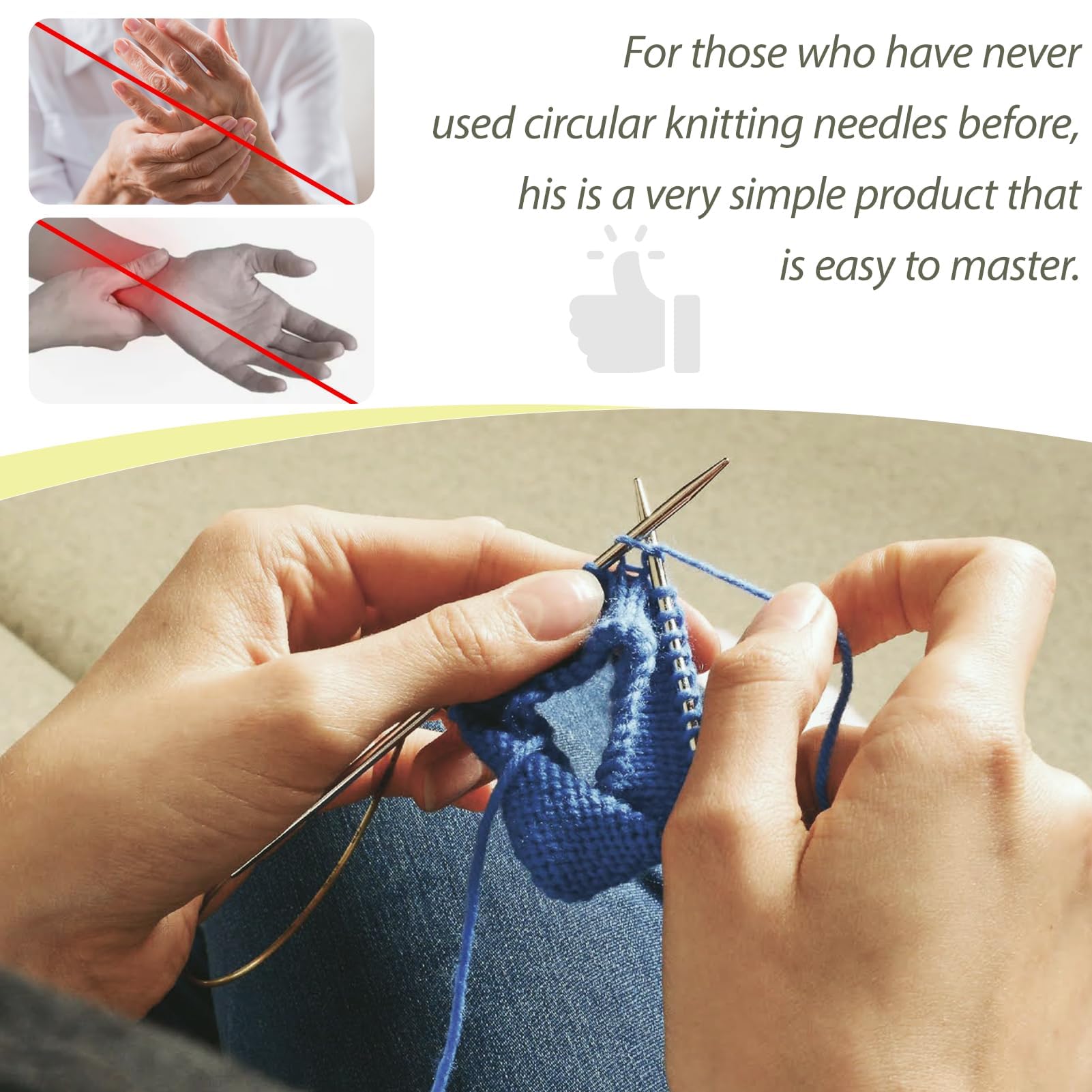 GZGXKJ 21 Pcs Aiguilles Circulaires Tricot Acier Inoxydable Aiguilles à