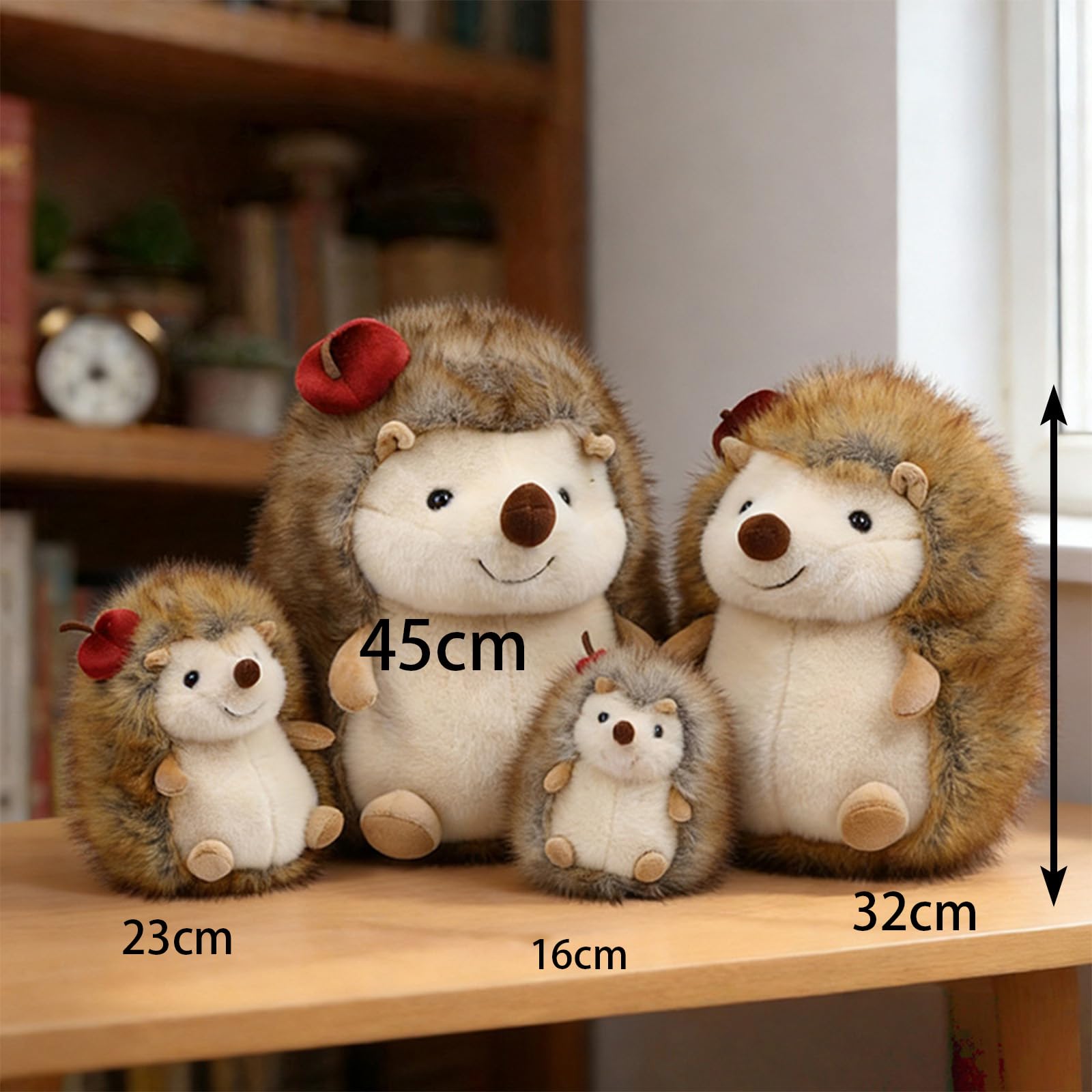 Igel Kuscheltier, 16/23/32/45cm Klein Plüschtier, Stofftier Plüsch Tier, Kuscheltiere Geschenk für Jungen Mädchen Erwachsene (45CM)