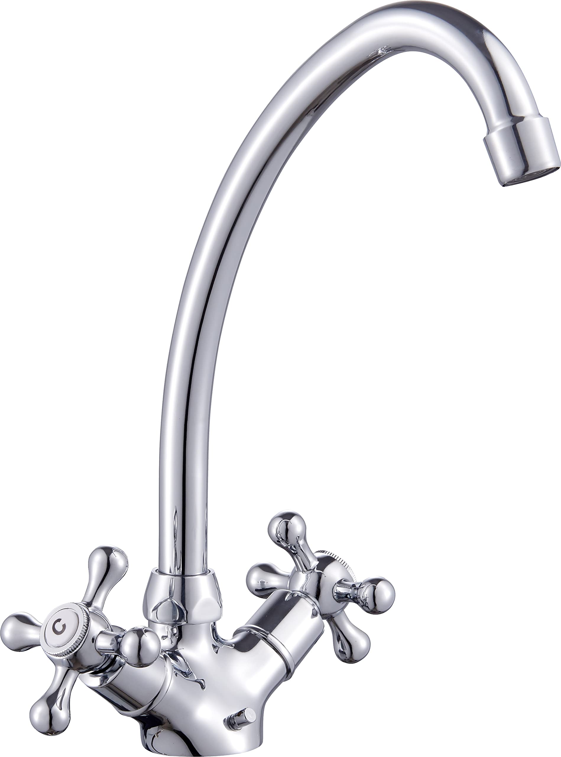 Grifo Mezclador de Cocina con Dos Mandos Fedleen Cromado | Diseño Clásico y Funcional con Acabado Brillante | by EUROSANIT