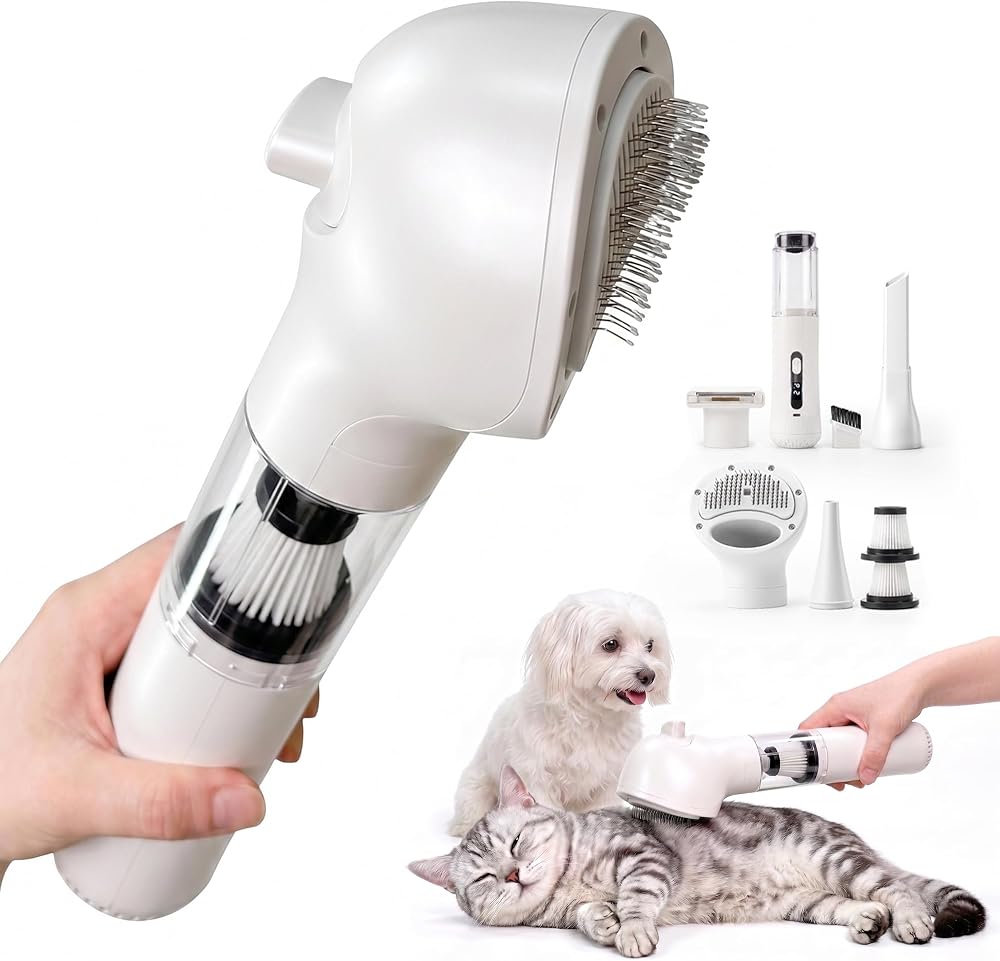 5-in-1 Cordless Pet Grooming Vacuum Kit,Type-C Charging — 사진 1