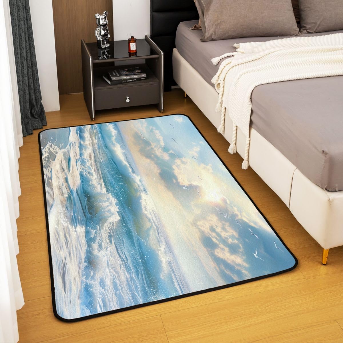 Homewish Tapis Salon 150x200cm Lac Océan Bleu