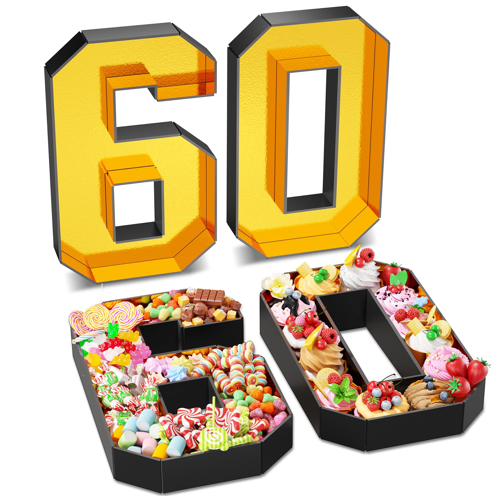 Amazon.com: Paready 13.78'' Fillable Cardboard Number 60 for