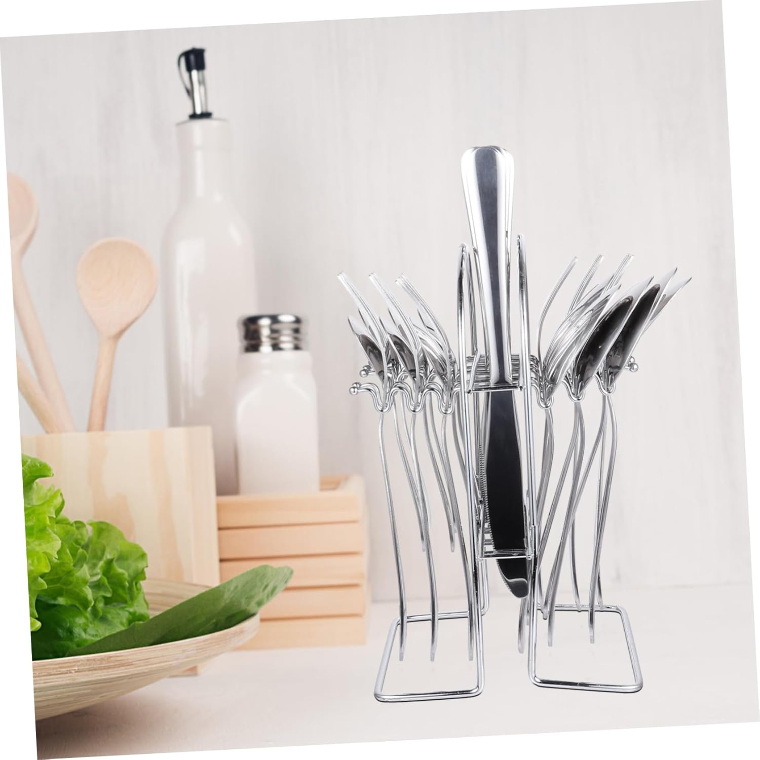 Unomor Portable Stainless Steel Cutlery Silverware Cooking Utensils Silverware Easy to Clean Fork Spoon Spork