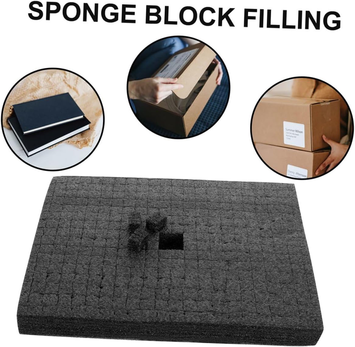 Black Grid Pick and Pluck Foam Sheet 500x300x30mm Transportation Packaging Foam Insert Block Case Protection Shipping Dunnage