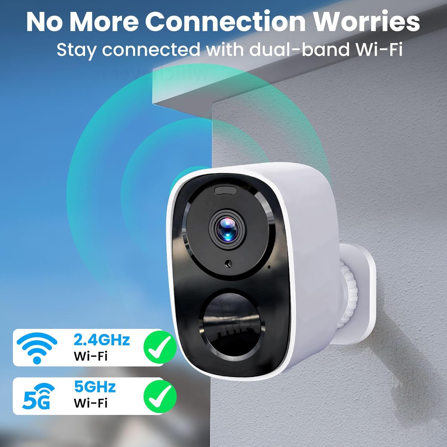 2025 Upgraded 2K Security Cameras Wireless Outdoor, Free Cloud Storage, 1-6 Months Battery Life, Waterproof, 2-Way Talk, AI Motion Detection Spotlight Siren Alarm Cameras for Home Security