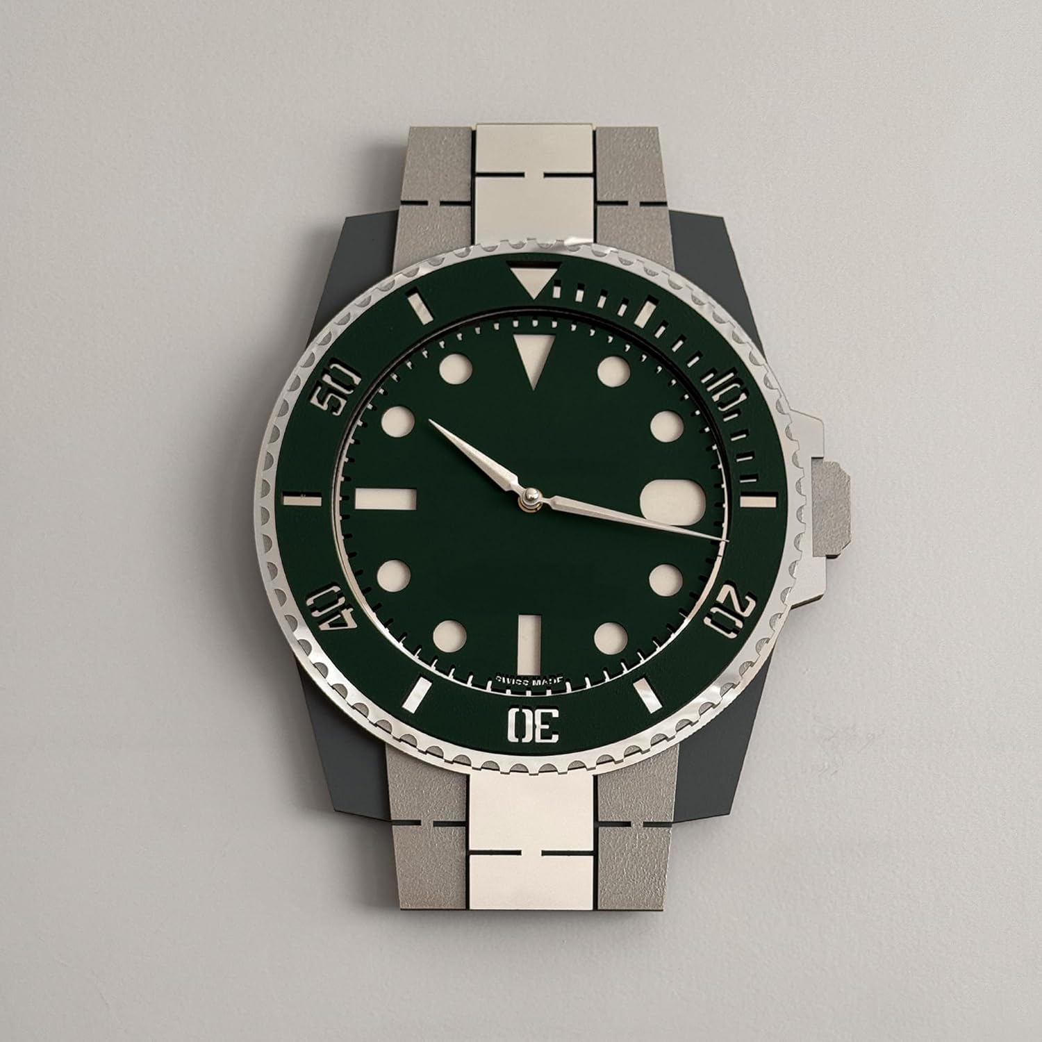 goodtime Silent Wooden Wall Clock – Modern Minimalist Design, Non-Ticking Decorative Large Analog Wall Clock for Living Room & Gift