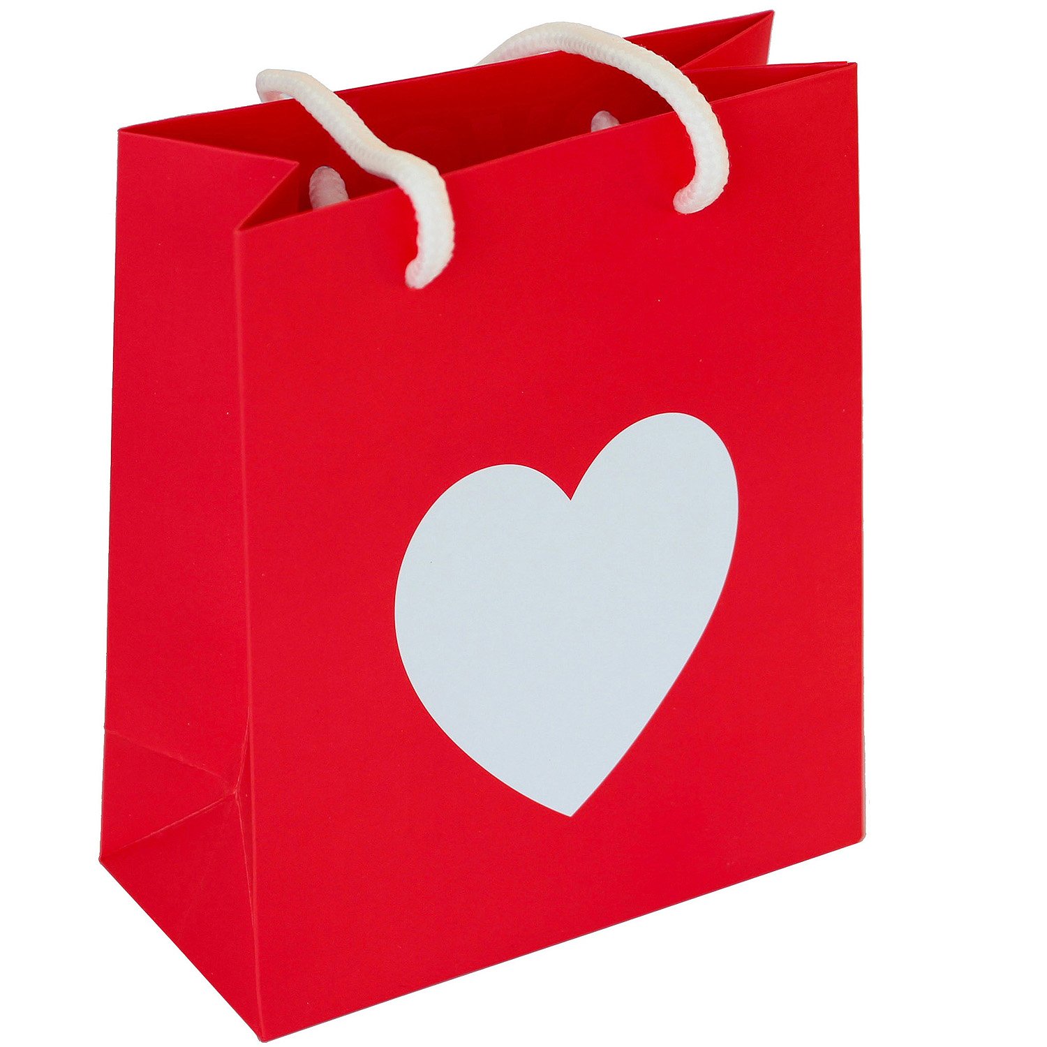 immi 5 Geschenktüten, Alternative für Geschenkpapier (Rot/Herz/Liebe)