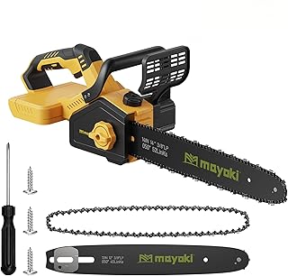 Cordless 40V 14" Chainsaw Compatible with Dewalt 20v MAX Battery, w/ (2) 4.0ah Battery, Electric Handheld Power Chain Saw w/ 1700W Brushless Motor, 40 Ft/s, Auto Oiler for Tree Wood Cutting Trimming
