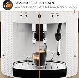 KRUPS Machine à café broyeur grain, 2 expresso simultanés, Nettoyage automatique, Buse vapeur Cappuccino, Essential blanche EA810570 - 6