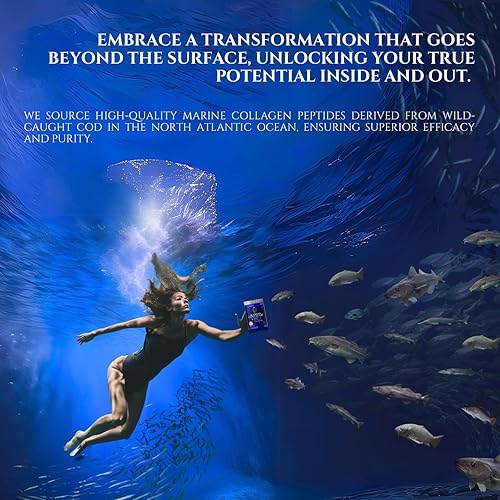 Miniatura 4 de Polvo de péptidos de colágeno marino con ácido hialurónico, coenzima Q10, vitamina C, promueve una piel firme, uñas fuertes y cabello,