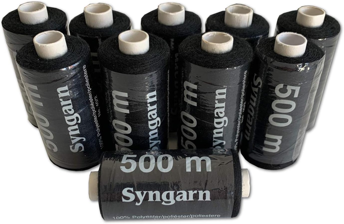 1 x 500 M Spools Black / Thread Sewing thread and yarn of Polyester for Sewing Machines (SW01