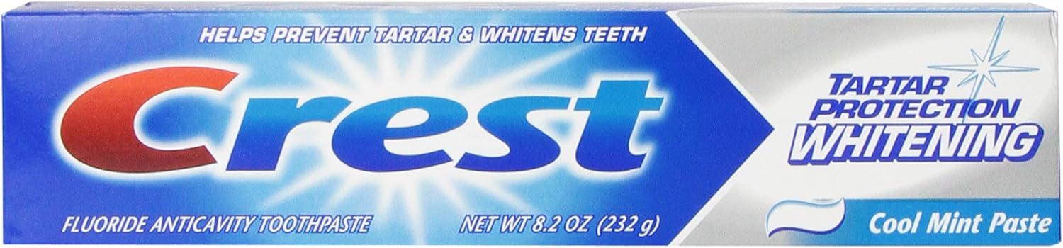 Crest Tartar Protection Whitening Cool Mint Flavor Dentifricio 8.2 Oz (confezione da 4)