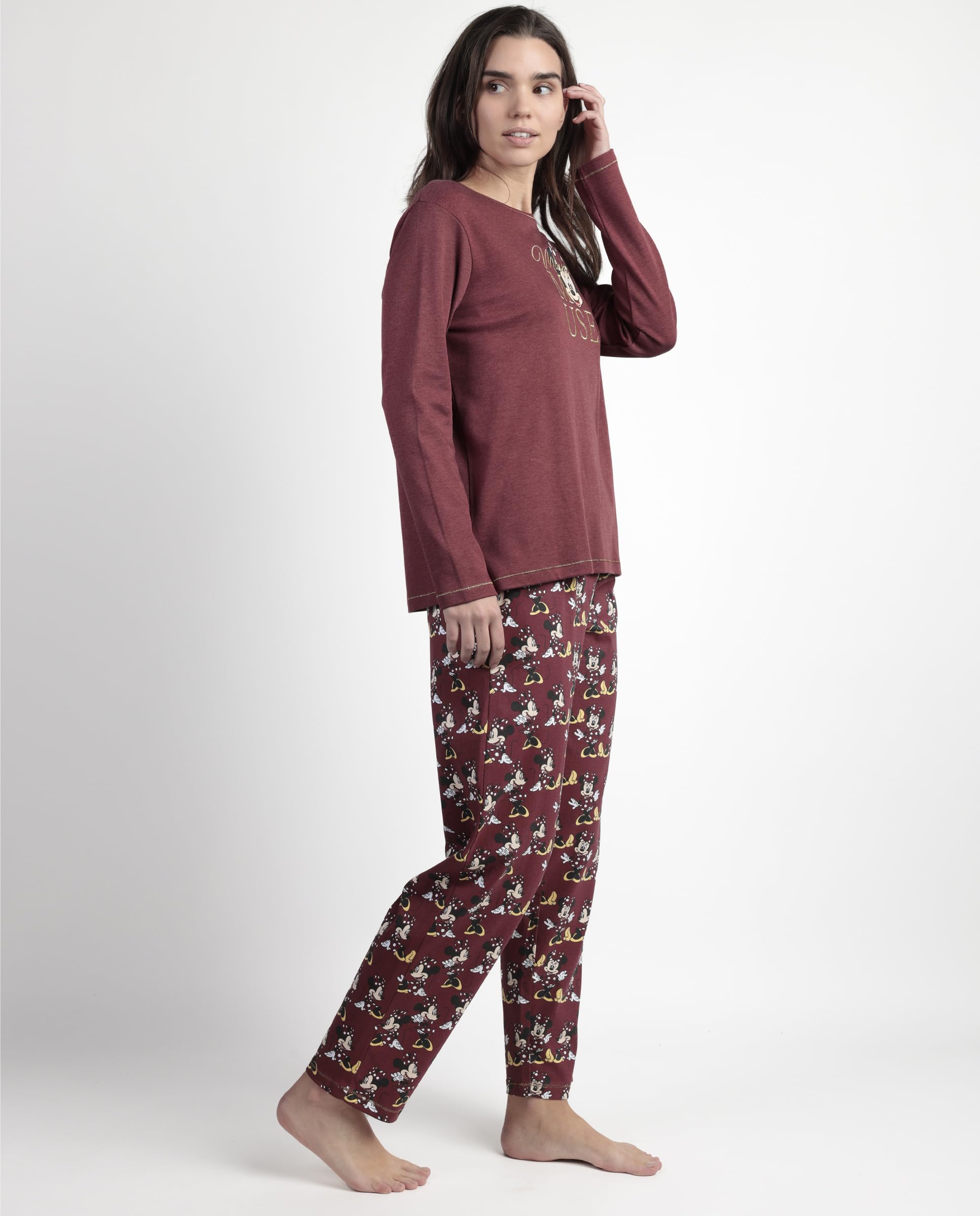 Disney Pijama Manga Larga Minnie Mouse para Mujer