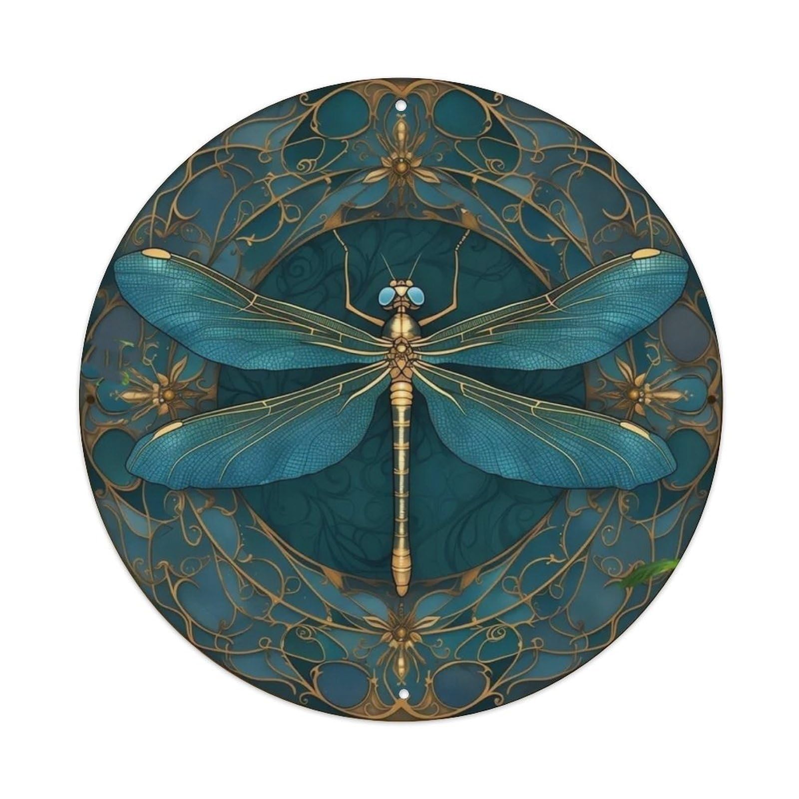 Igtefte Vintage Dragonfly Tin Sign Style Home Bar Garden Wall Plaque Decor Metal Poster 8X8 Inch