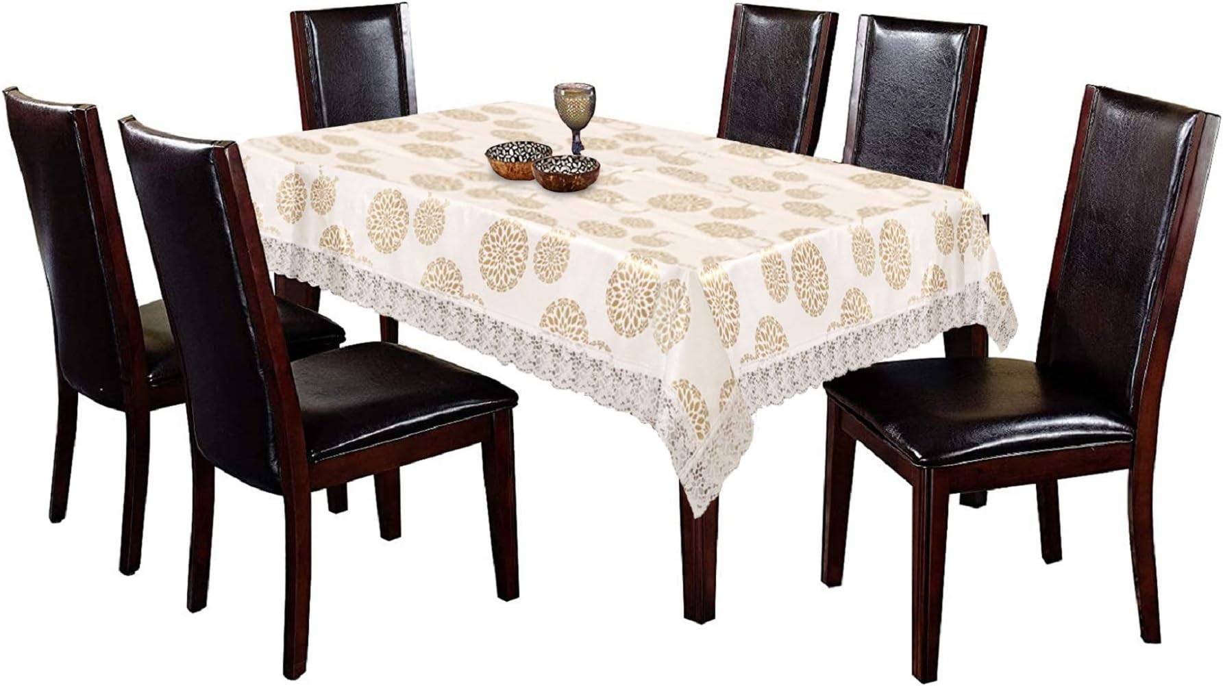 Buy wolpin Polyvinyl Chloride PVC 4 Seater Dining Rectangular Table ...
