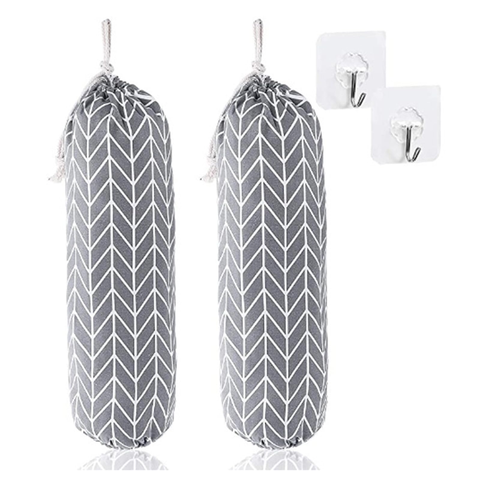 Jazuaiao Linen Wall Hanging Trash Bag Dispenser for Kitchen Bathroom Garage Storage Sturdy and Tear Resistant Wall Mounted Garbage Bag Dispenser
