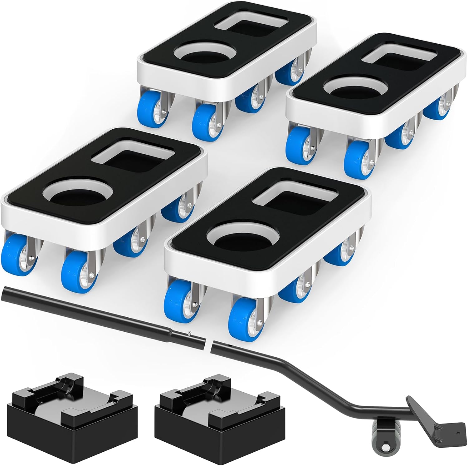 Furniture Dolly with Dual Groove Design: 6-Wheel Sliders