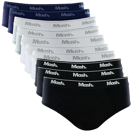 Kit 10 Cuecas Slip Algodão Cotton Hipoalergênica Masculino Mash