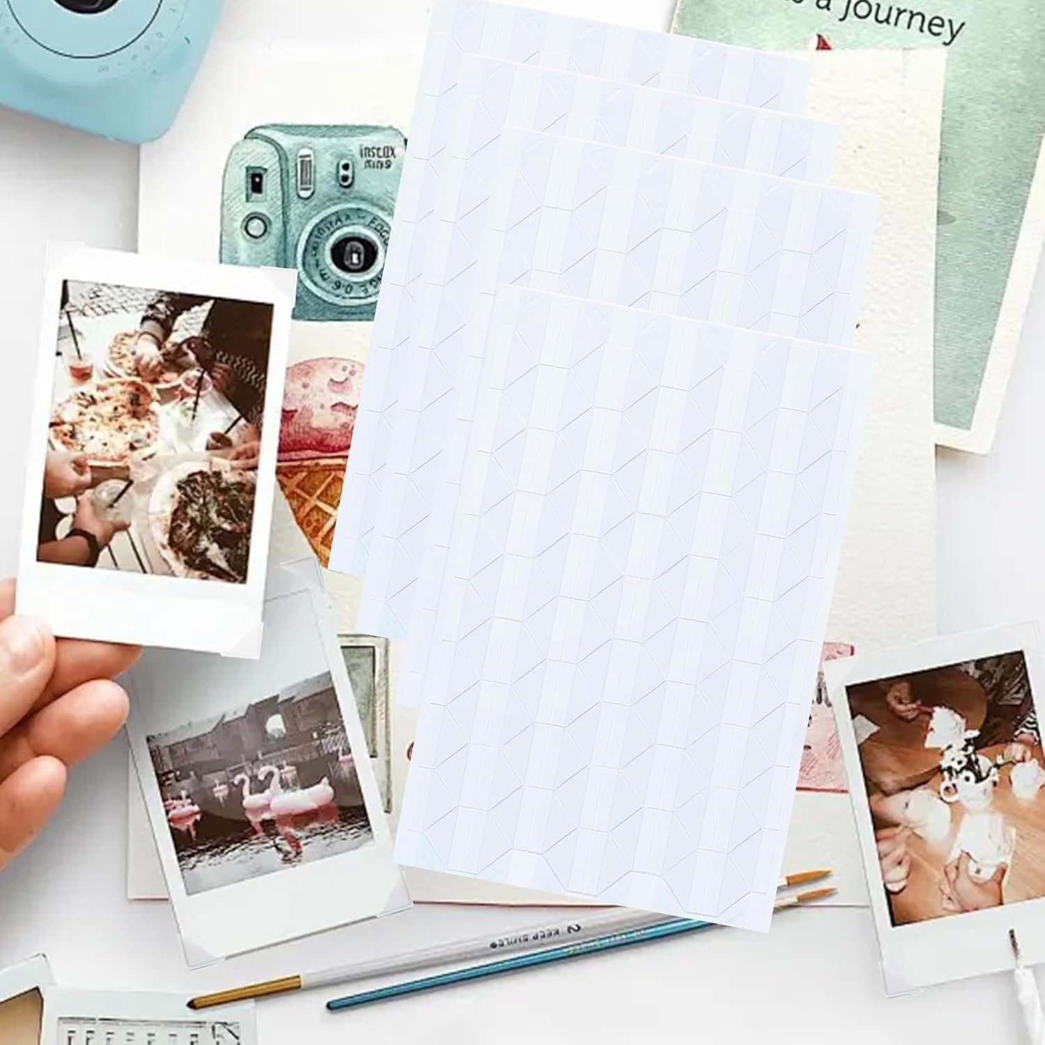 2040 adesivi per foto ad angolo, autoadesivi, trasparenti, per album fotografici e scrapbooking, fai da te, accessori per album fotografici