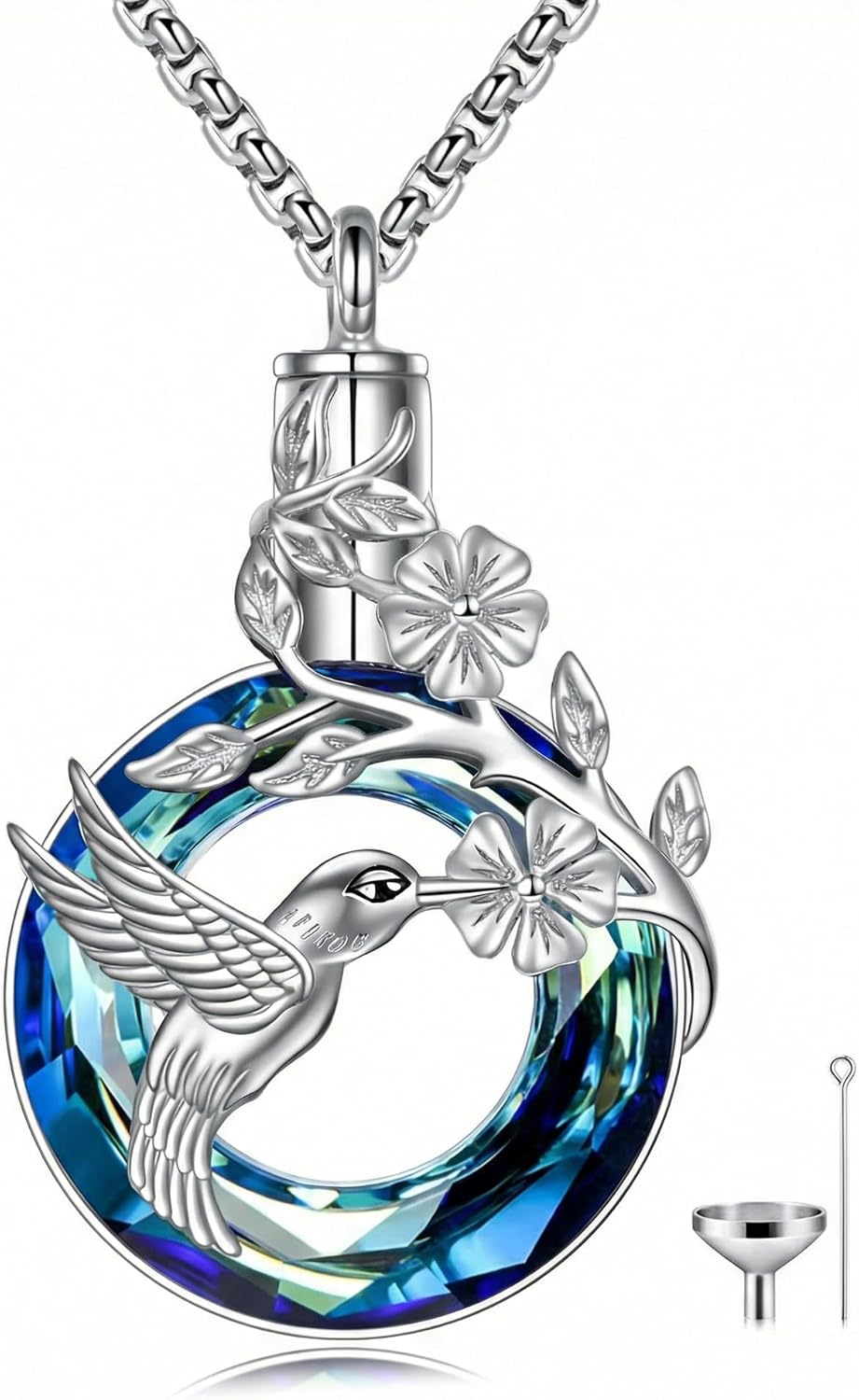 ONEFINITY Hummingbird/Dragonfly/Cat/Butterfly/Cross Urn Necklaces for Ashes Aniaml Cremation Jewelry for Ashes Memory Jewelry for Women Men