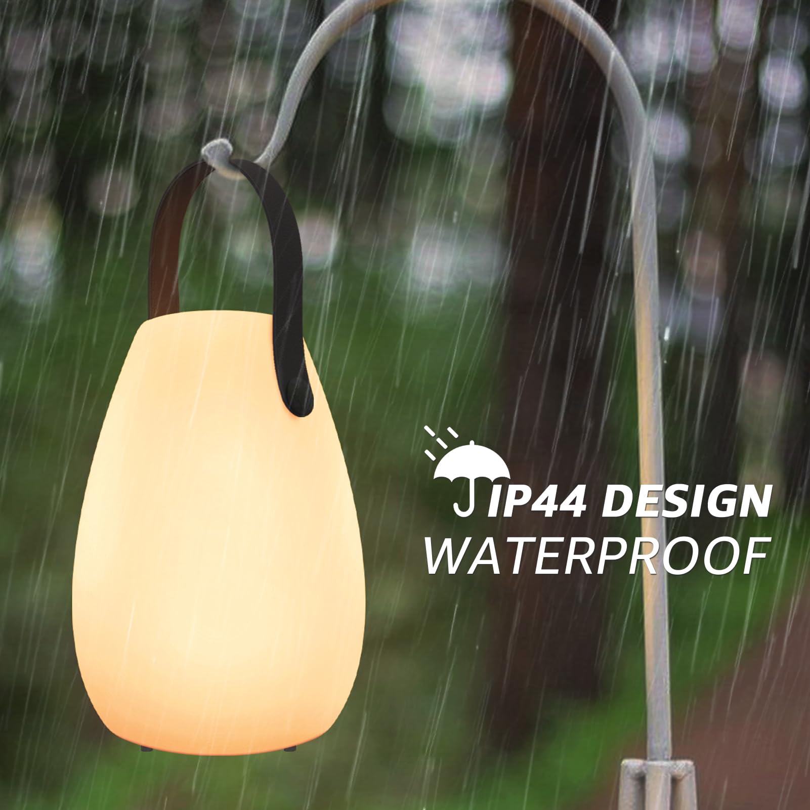 NiceBuy Lampada Da Tavolo Senza Fili LED Dimmerabile RGB Portatile Lampade Da Tavolo Ricaricabili USB Con Telecomando IP44 Per Esterno Interno Ristorante Giardino Hotel (D)