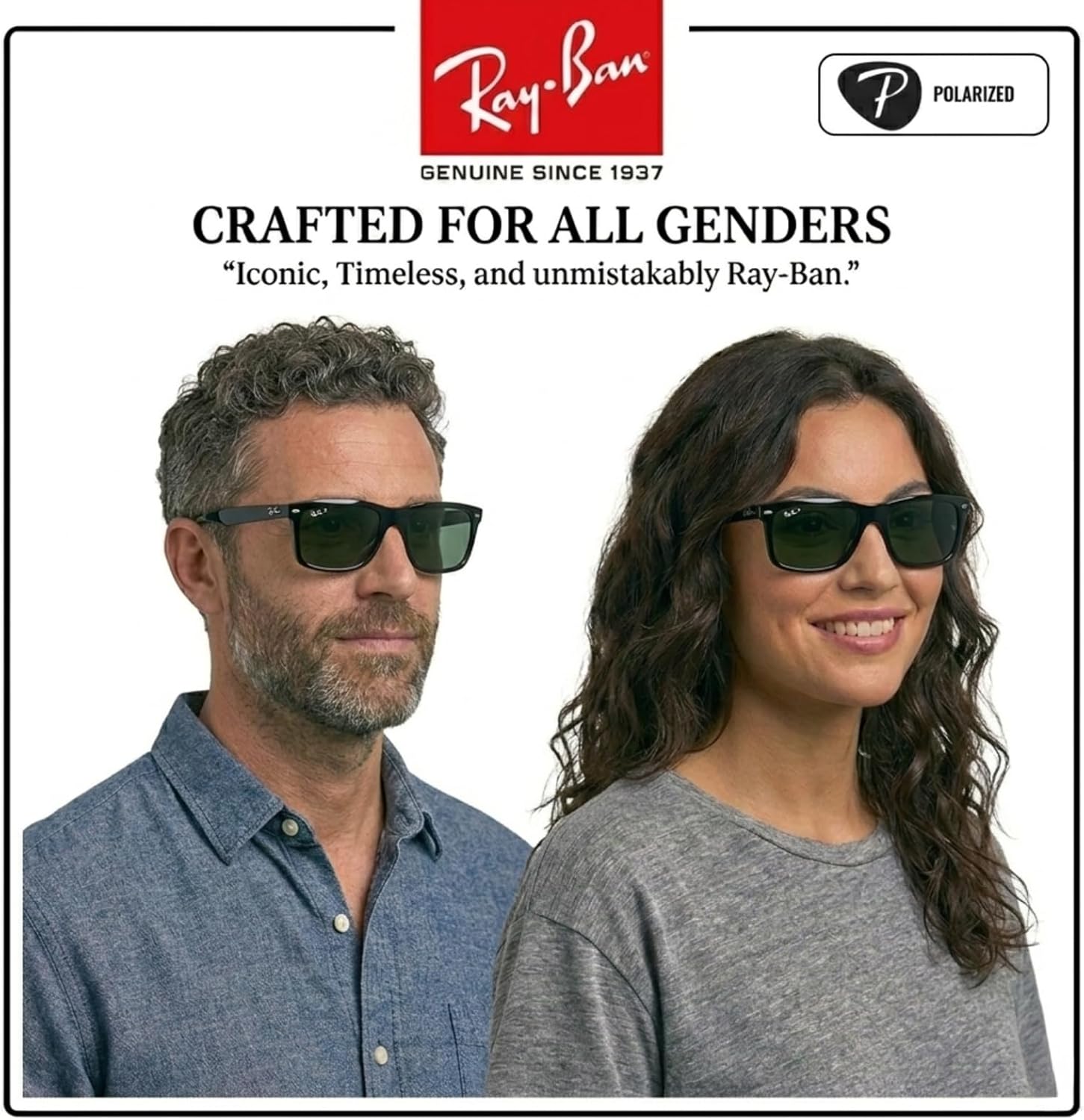 Ray-Ban RB4547 BOYFRIEND TWO Square Shaped Sunglasses for Men & Women with Official RAYBAN Eyewear Kit