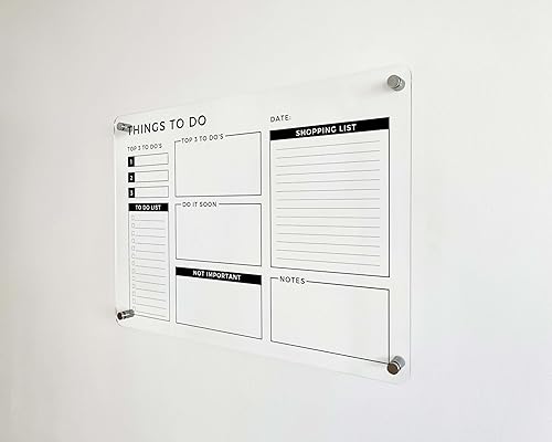 Miniatura 8 de PERSONALIZED Acrylic To-Do Planner Wall Calendar - Personalized Calendar 2024, Dry Erase Board, Dry Erase Calendar, Monthly and Weekly Calendar,
