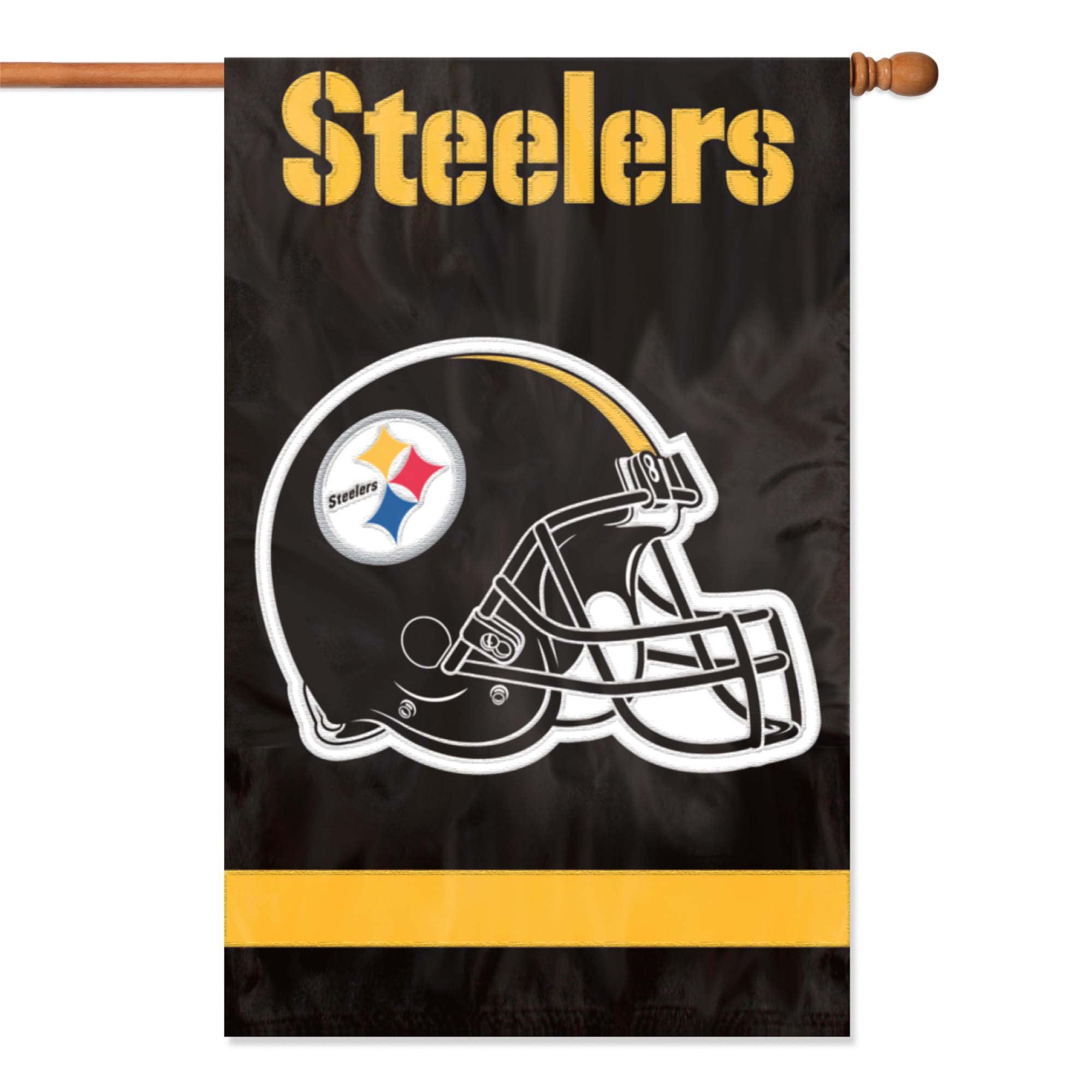 Party Animal Pittsburgh Steelers NFL de Bannière Drapeau, Noir