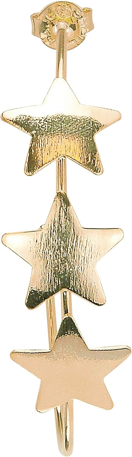 Sheila Fajl Silvina Star Statement Hoop Earrings in Champagne