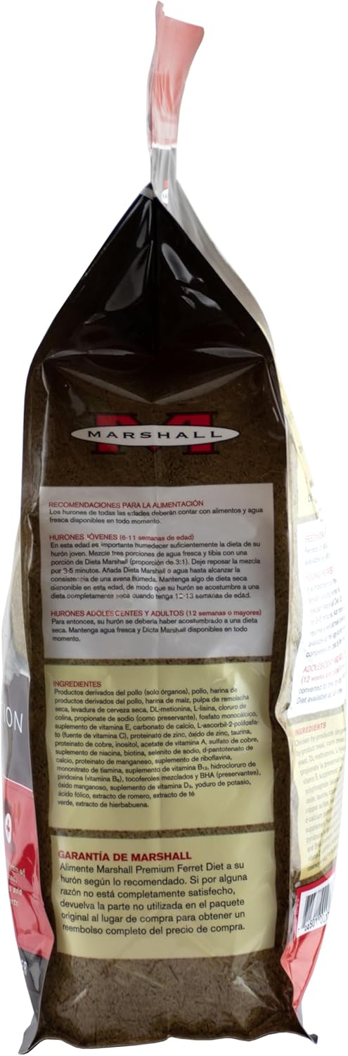 Marshall Premium Ferret Diet 4 Pound Food Bag Pellet