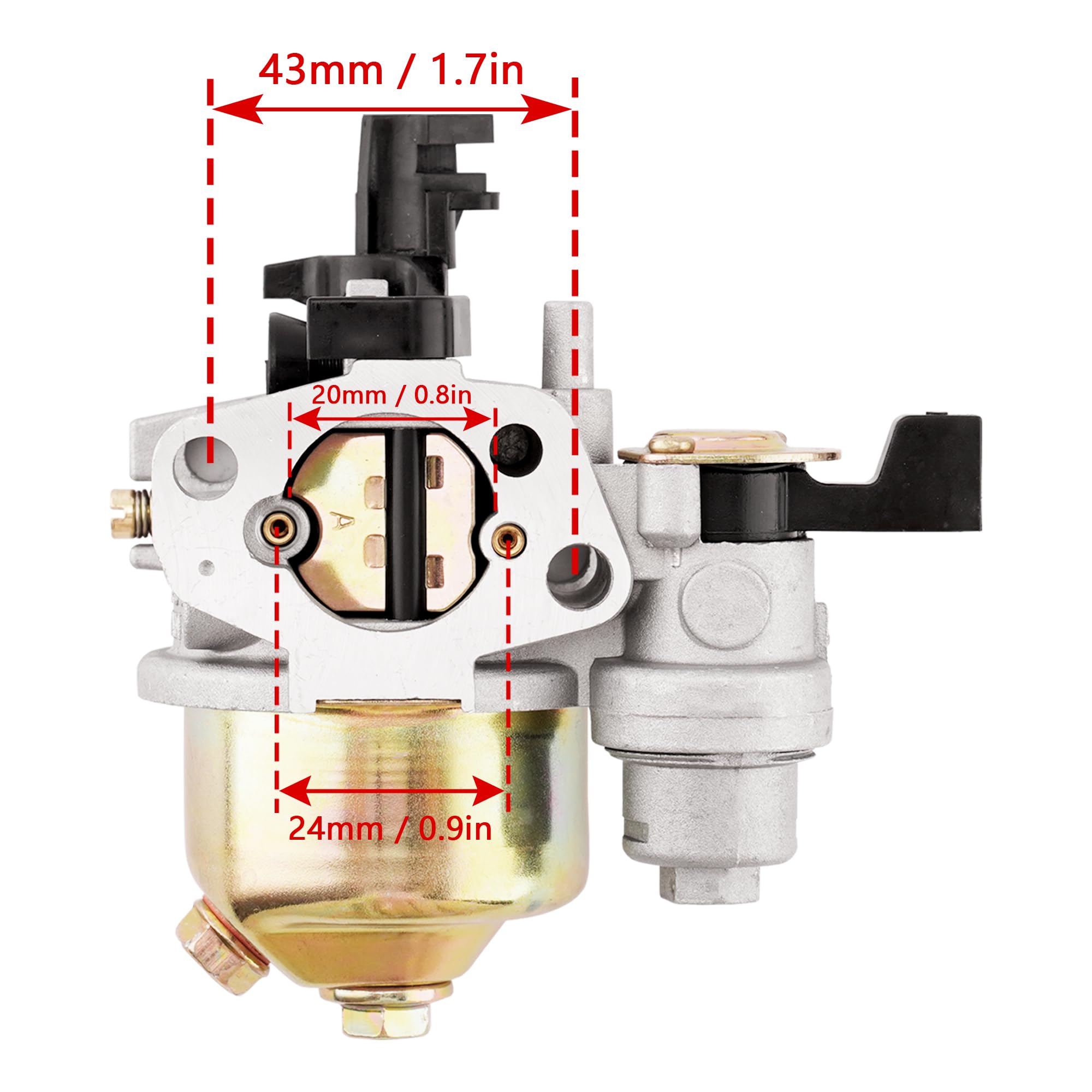WateryWave GX160 Carburetor for Honda GX120 GX140 GX168F 5.5HP GX200 6.5HP Engine with Gasket Replaces for 16100-ZH8-W61 16100-ZH7-W51 - Image 2