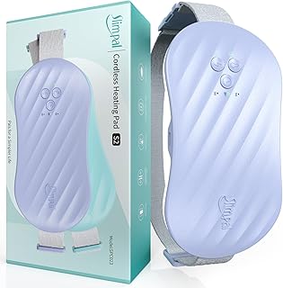 Slimpal AI Portable Heating Pad for Period Cramps, Smart AI Heat Chip, Electric Cordless Heating Belt for Back, Belly, Waist, Stomach, Menstrual Wearable Heating Pad Gifts for Girl Women Her Violet S2