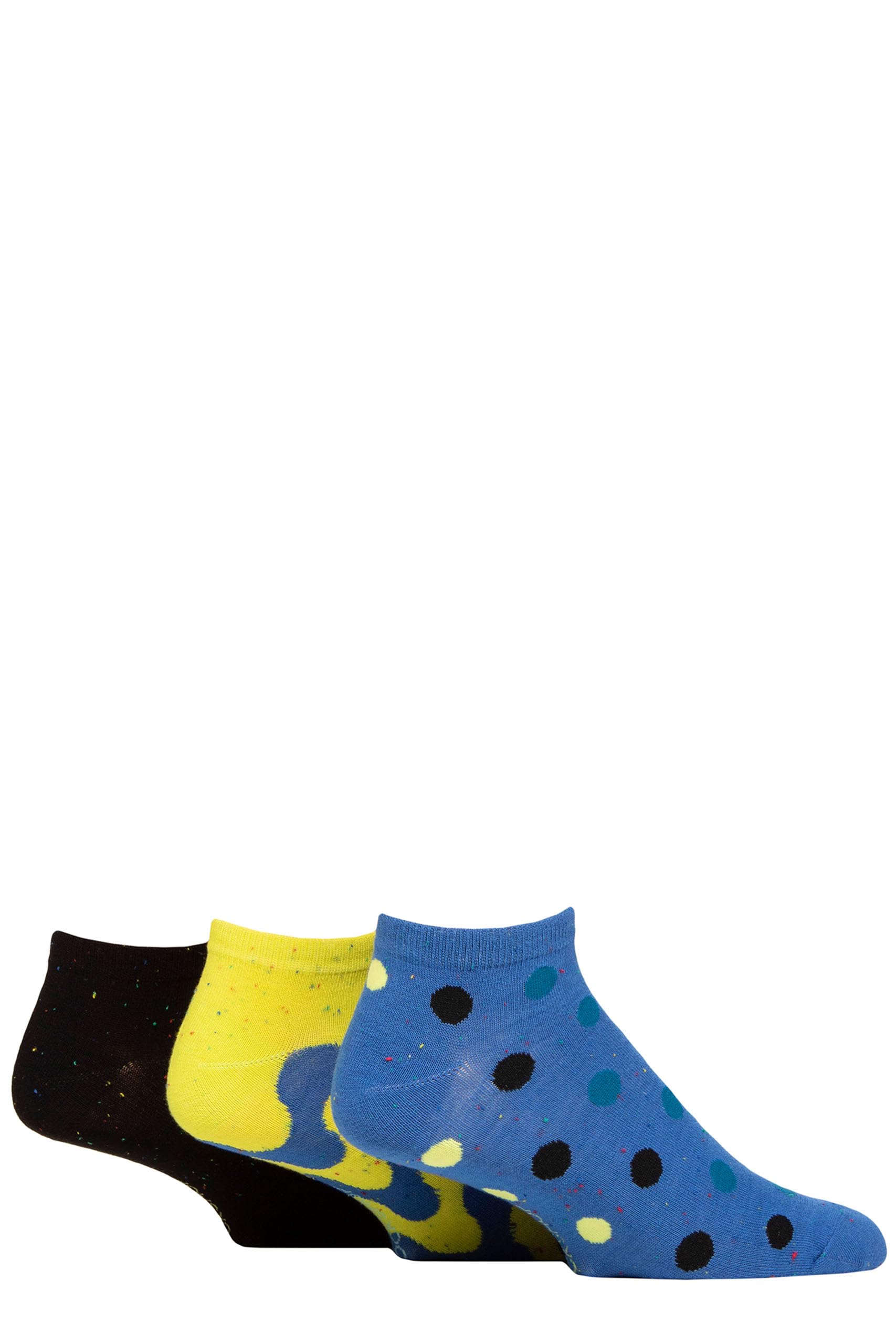 Sockshop Men's Blue Quartz / Lime Speckled Bamboo Trainer Socks Pack Of 3 (Uk, Numeric, 6, 11, Regular, Regular, Blue Quartz/Lime)