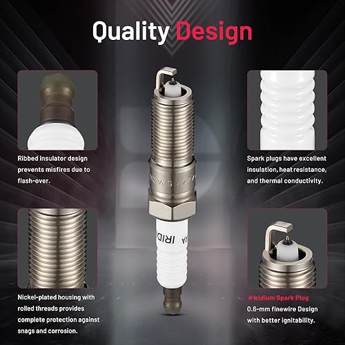 Miniatura 22 de BDFHYK Juego de 6 bujías iridio compatibles con Dodge Nitro Ram 1500 Dakota, compatible con Jeep Commander Liberty Grand Cherokee, Raider, 3.7L 4.7L