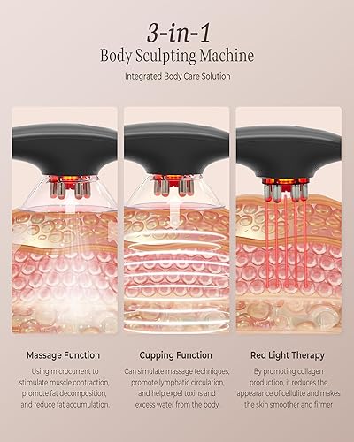 Miniatura 2 de Máquina de escultura corporal 3 en 1 para removedor de celulitis, herramienta eléctrica de masaje para piernas, vientre, estómago, brazos, grasa,