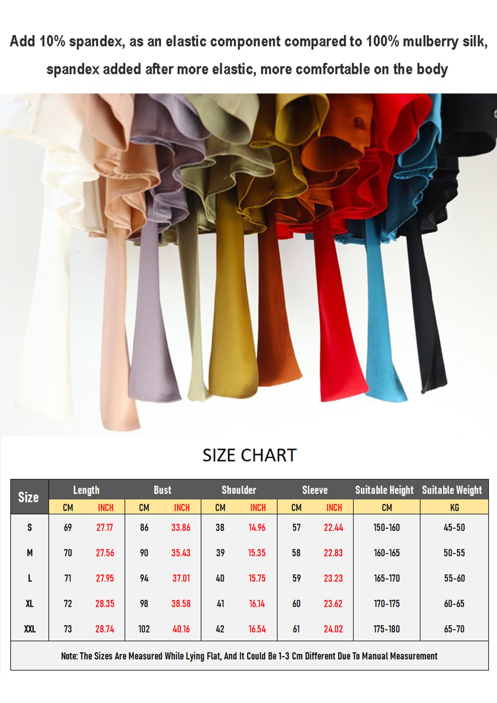 Blusa de Seda para Mujer Camisa Formal de Manga Larga con Cuello de Pajarita Abotonada Blusas de Lujo de Oficina Frescas y Suaves de Seda Pura