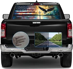 Amazon.com - Christian Cross Eagle Rear Window Decals for Trucks Bald ...