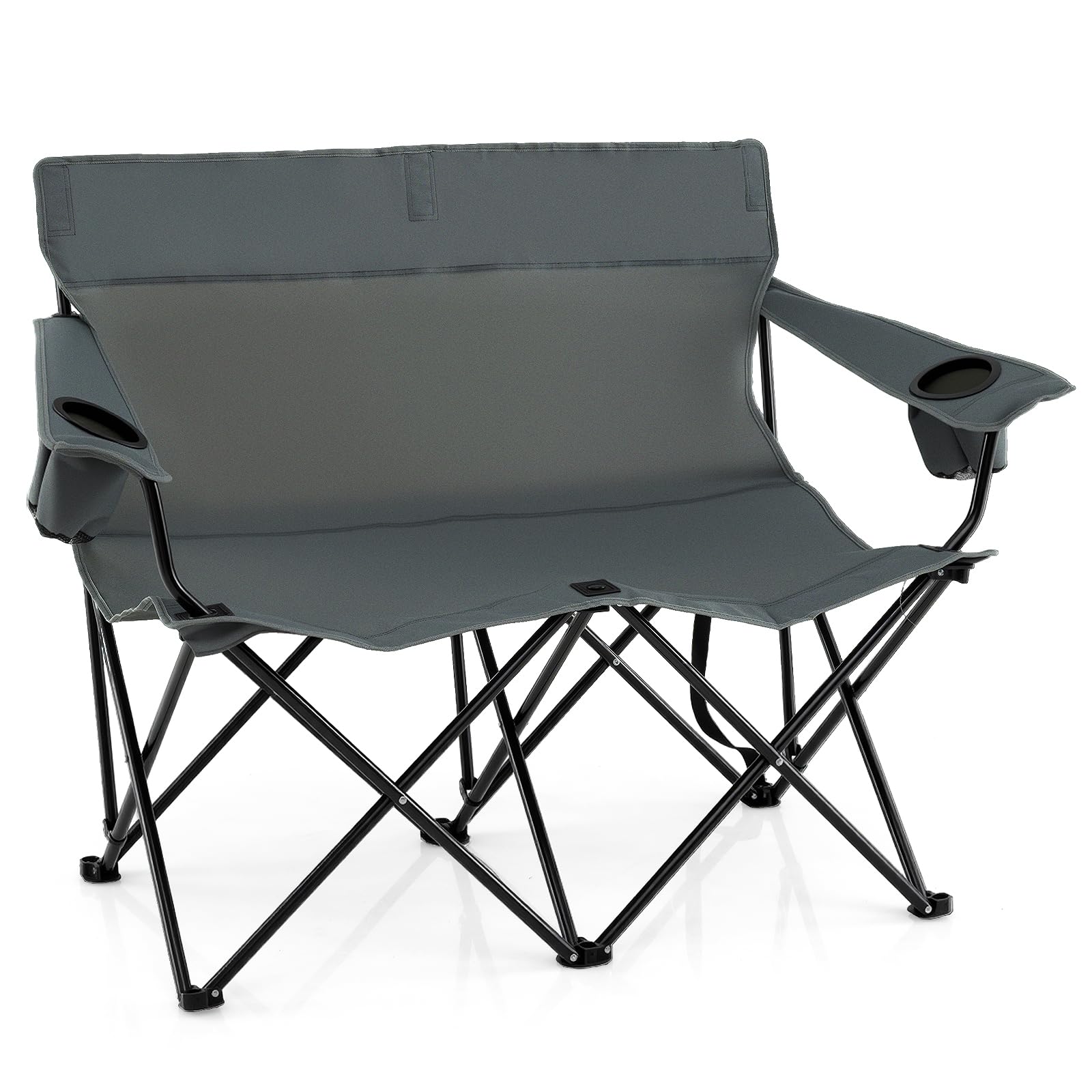 Sedia Da Campeggio Pieghevole RELAX4LIFE Con Base Doppia Triangolare E Telaio In Alluminio – Capacità 150kg, Leggera 1,3kg, Ideale Per Pesca E Picnic