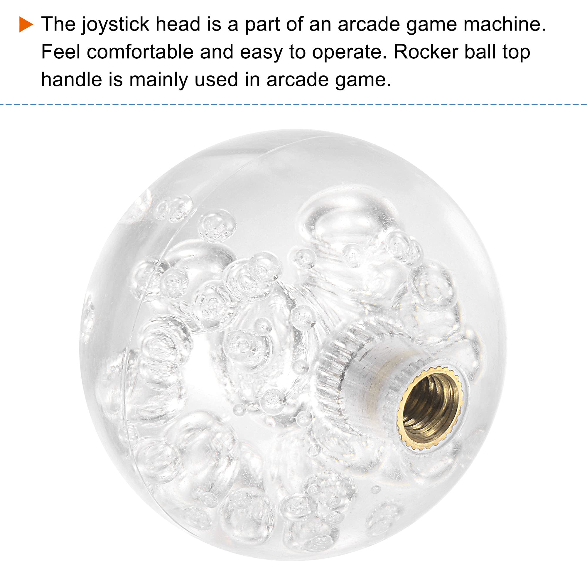 MECCANIXITY Uchwyt Joystick Top Ball Head M6 przezroczysty łatwy w instalacji do gry zręcznościowej, 2 szt