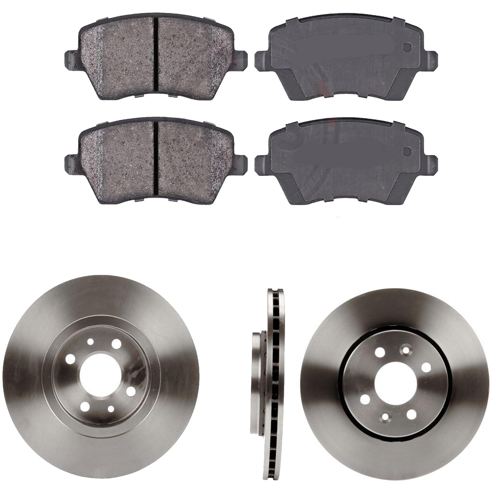 KIT FRENI ANTERIORI compatibile con RENAULT CAPTUR I (J5_,H5_) - DISCHI + PASTIGLIE OEM: P 68 033 | 16924, 18317 |SOSTITUZIONE DIRETTA|BASSA POLVERE|SILENZIOSO