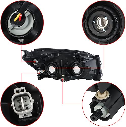 Miniatura 5 de Repalcement de la asamblea de los faros halógenos del lado del conductor y del pasajero para 2009 2010 2011 2012 RAV4 Limited Japan Version