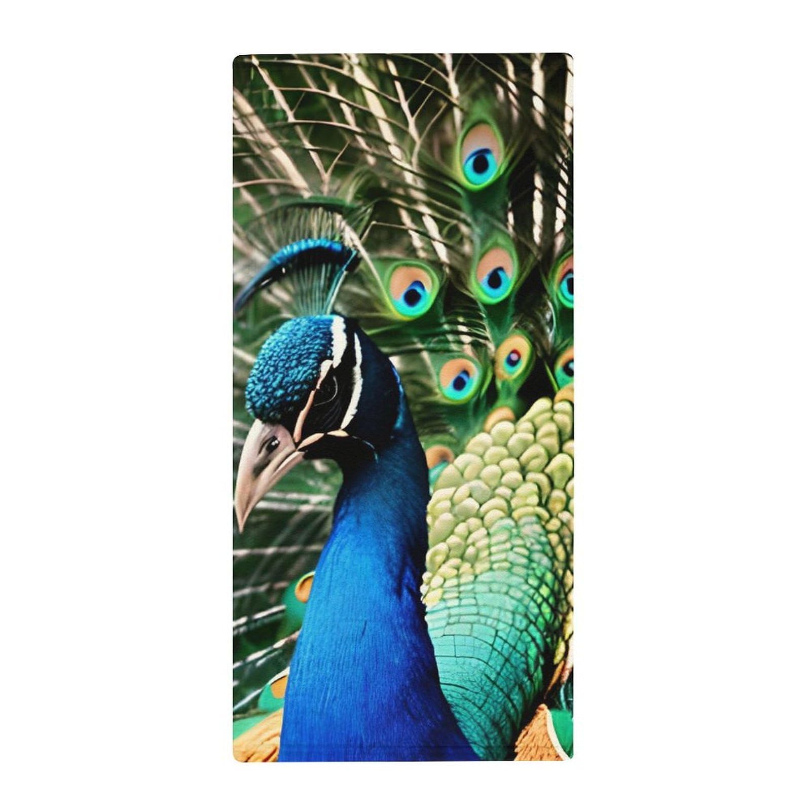 JTREHY Peacock Towel Soft Lightweight Microfiber Towel Highly Absorbent Quick Drying Towels Male and Female Premium Quality Perfect for Daily Use