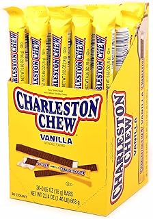 Tootsie Roll Charleston Chew, Vanilla, 18 Grams (0.65 Oz) Bars, 36 Count
