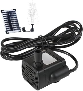 Fountain Pumps, Solar Water Pump Mini Solar Fountain Pump Quiet Solar Pump with 1.5m Line for Water Feature Garden Floating Pond Pump Spraying Distance 1.5m for Aquarium