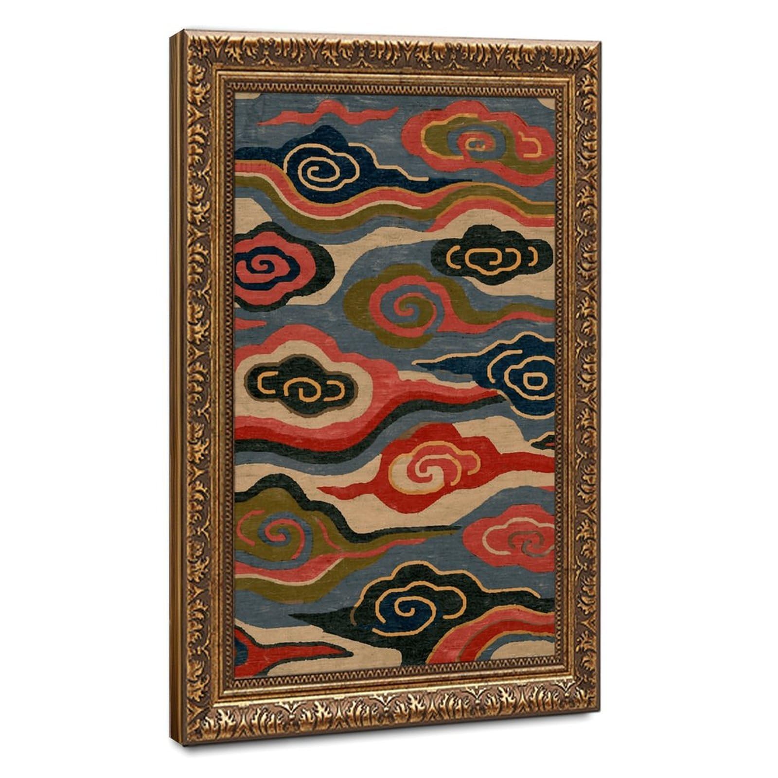 AYINUER Traditional Chinese Auspicious Cloud Pattern Poster Canvas Poster