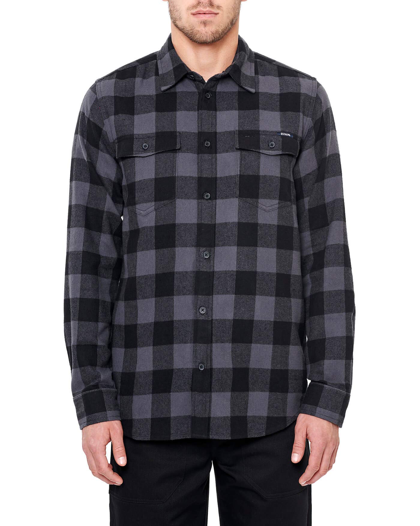 DePalma Buffalo Chemise en flanelle style urbain - Gris - Small