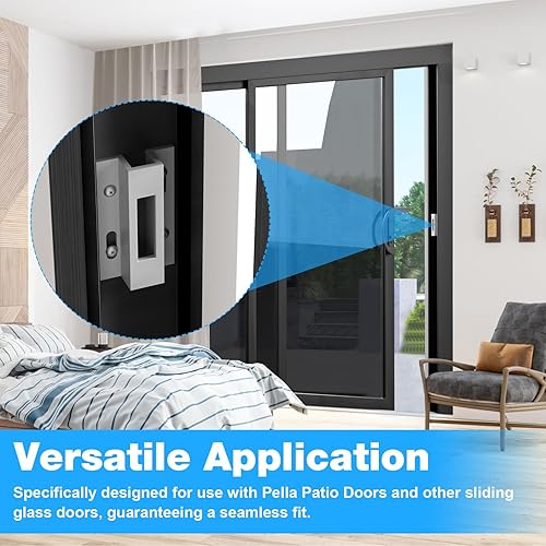 Miniatura 6 de Pestillo de puerta corredera de patio, cierre estilo ganchoE 2124 Pestillo de repuesto Pella, serie Micron 1200, puertas vikingas y otras puertas