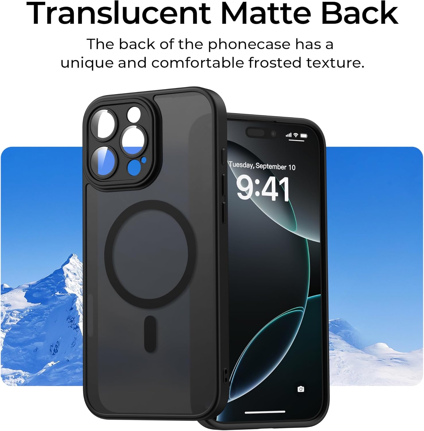 ايوفي جراب مغناطيسي لموبايل ايفون 16 برو ماكس جراب سيليكون سائ... - view 3