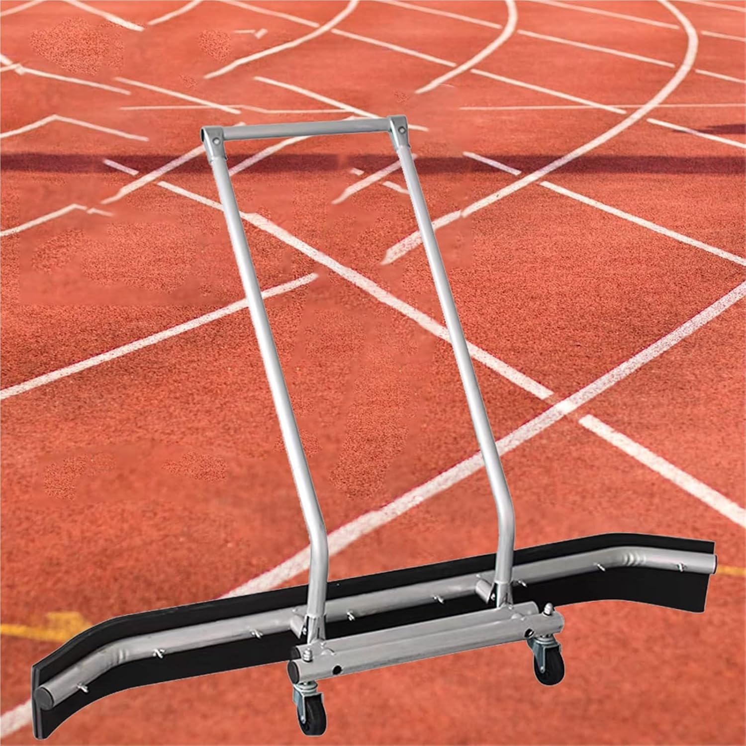 Tennis Court Squeegee, Aluminum Alloy Sport Tennis Court Squeegee, Lightweight and Portable Stadium Water Pusher, Helps Clear Water and Maintain(Single Rubber Strip)